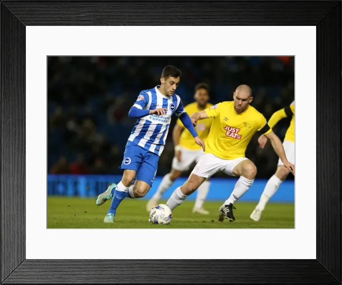 Framed Print : Sam Baldock Scores: Brighton & Hove Albion vs Derby County in Championship Clash (03MAR15) Framed Print : Sam Baldock Scores: Brighton & Hove Albion vs Derby County in Championship Clash (03MAR15)