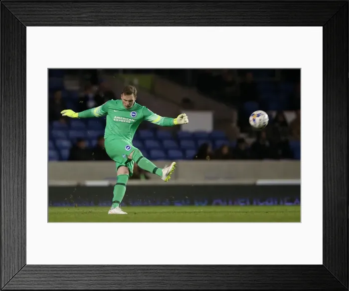 Framed Print : David Stockdale in Action: Brighton & Hove Albion vs Derby County (3 March 2015) Framed Print : David Stockdale in Action: Brighton & Hove Albion vs Derby County (3 March 2015)