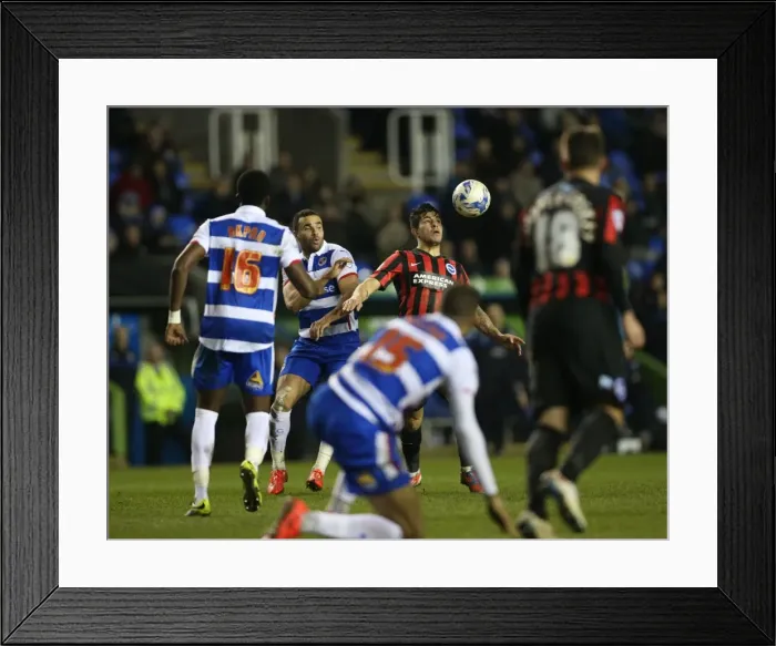 Framed Print : Brighton's Ledesma in Action: Championship Showdown at Reading (10MAR15) Framed Print : Brighton's Ledesma in Action: Championship Showdown at Reading (10MAR15)