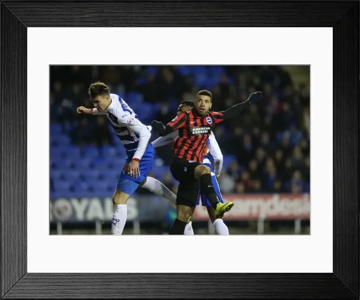 Framed Print : Leon Best Scores for Brighton Against Reading in Championship Clash (10MAR15) Framed Print : Leon Best Scores for Brighton Against Reading in Championship Clash (10MAR15)