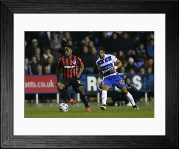 Framed Print : Kazenga LuaLua in Action: Brighton vs. Reading Championship Clash (10MAR15)