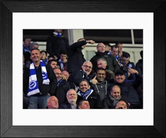 Framed Print : Brighton and Hove Albion Fans in Full Force at Reading's Madejski Stadium (10MAR15) Framed Print : Brighton and Hove Albion Fans in Full Force at Reading's Madejski Stadium (10MAR15)