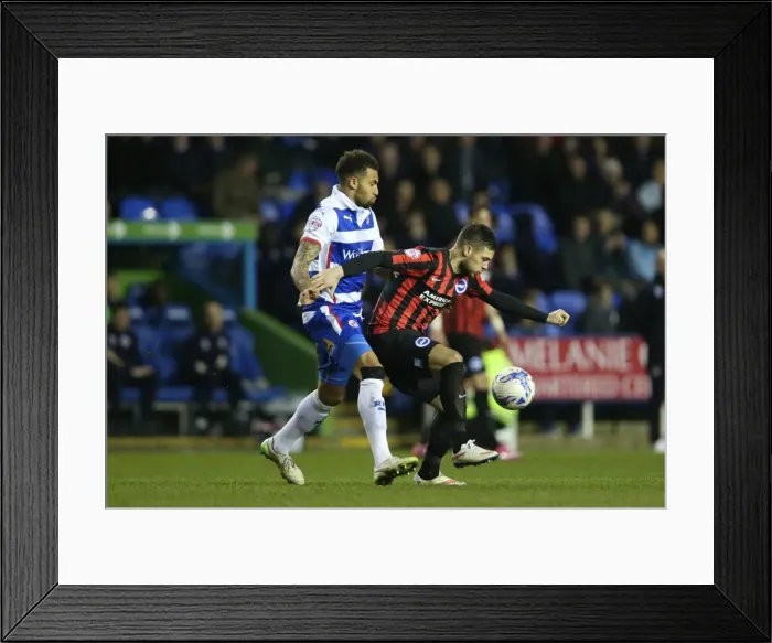 Framed Print : Brighton's Forster-Caskey in Action against Reading in Championship Clash (10MAR15) Framed Print : Brighton's Forster-Caskey in Action against Reading in Championship Clash (10MAR15)