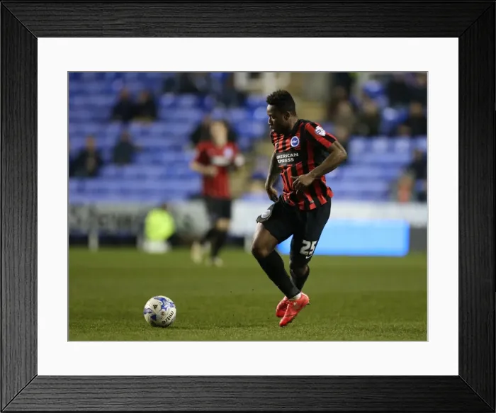 Framed Print : Kazenga LuaLua in Action: Championship Showdown - Reading vs. Brighton & Hove Albion (10MAR15) Framed Print : Kazenga LuaLua in Action: Championship Showdown - Reading vs. Brighton & Hove Albion (10MAR15)