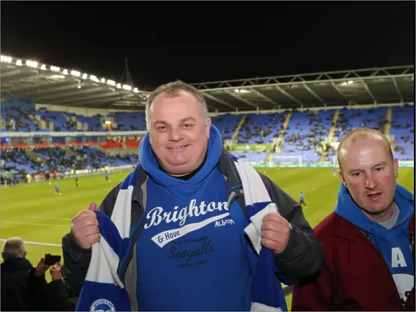 Brighton and Hove Albion Fans in Full Throat at Reading's Madejski Stadium (10MAR15)