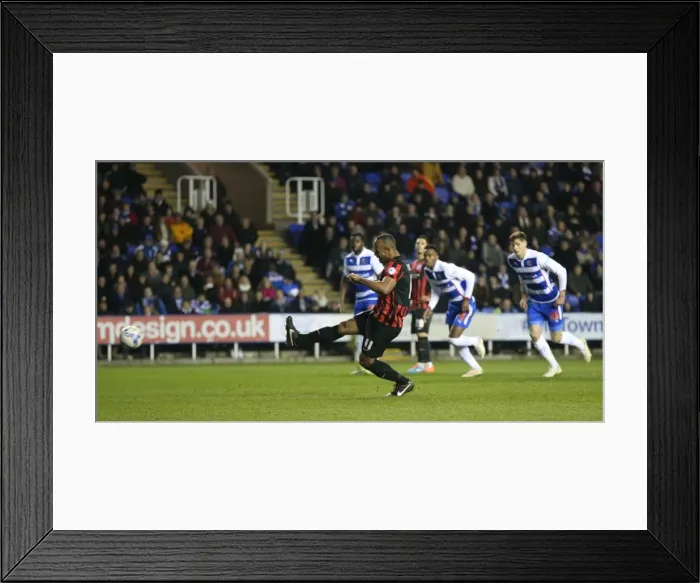 Framed Print : Chris O'Grady Scores Penalty for Brighton & Hove Albion against Reading, March 10, 2015 Framed Print : Chris O'Grady Scores Penalty for Brighton & Hove Albion against Reading, March 10, 2015