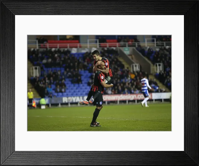 Framed Print : Chris O'Grady Scores Penalty for Brighton against Reading (10MAR15) Framed Print : Chris O'Grady Scores Penalty for Brighton against Reading (10MAR15)