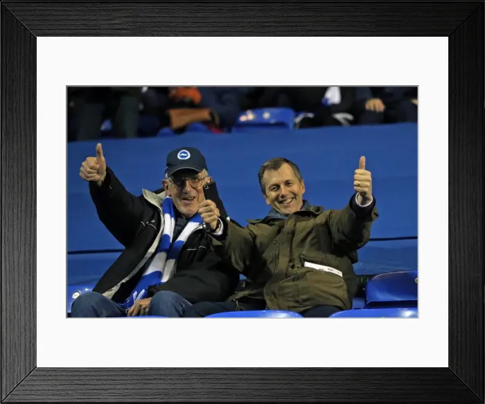 Framed Print : Brighton and Hove Albion Fans in Full Force at Reading's Madejski Stadium (10MAR15) Framed Print : Brighton and Hove Albion Fans in Full Force at Reading's Madejski Stadium (10MAR15)