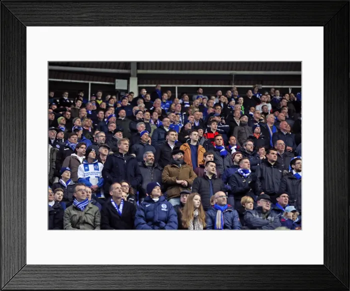 Framed Print : Brighton and Hove Albion Fans in Full Force at Reading's Madejski Stadium (10MAR15) Framed Print : Brighton and Hove Albion Fans in Full Force at Reading's Madejski Stadium (10MAR15)