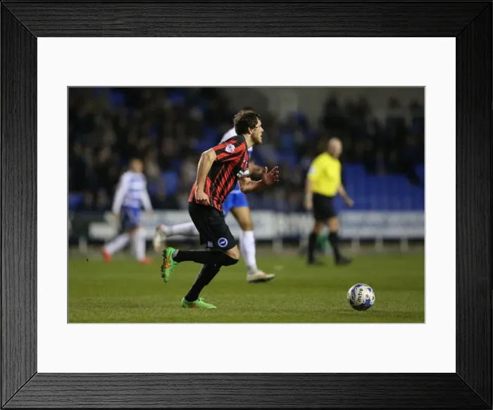 Framed Print : Gordon Greer Leads Brighton and Hove Albion in Championship Showdown against Reading (10MAR15)