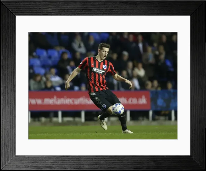 Framed Print : Lewis Dunk in Action: Reading vs. Brighton and Hove Albion, Championship Clash at Madejski Stadium (10MAR15)