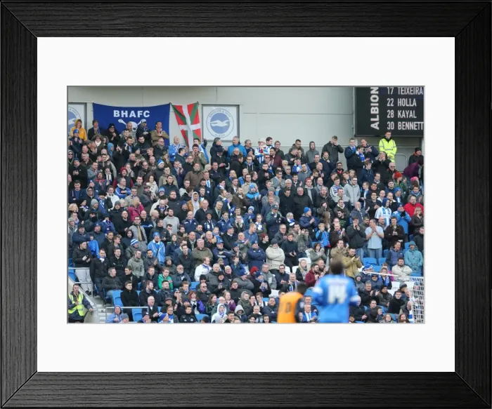 Framed Print : Brighton and Hove Albion Fans Unite in Colorful Display against Wolverhampton Wanderers (14MAR15) Framed Print : Brighton and Hove Albion Fans Unite in Colorful Display against Wolverhampton Wanderers (14MAR15)