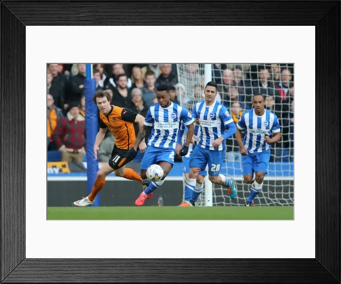 Framed Print : Brighton's LuaLua Shines in Championship Clash against Wolverhampton (14MAR15) Framed Print : Brighton's LuaLua Shines in Championship Clash against Wolverhampton (14MAR15)