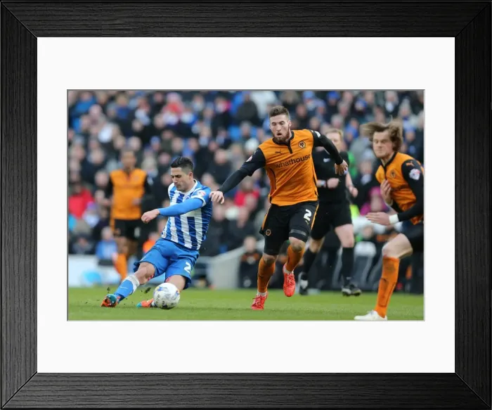 Framed Print : Brighton's Beram Kayal Fires Up Championship Clash Against Wolverhampton Wanderers (Mar 14, 2015) Framed Print : Brighton's Beram Kayal Fires Up Championship Clash Against Wolverhampton Wanderers (Mar 14, 2015)