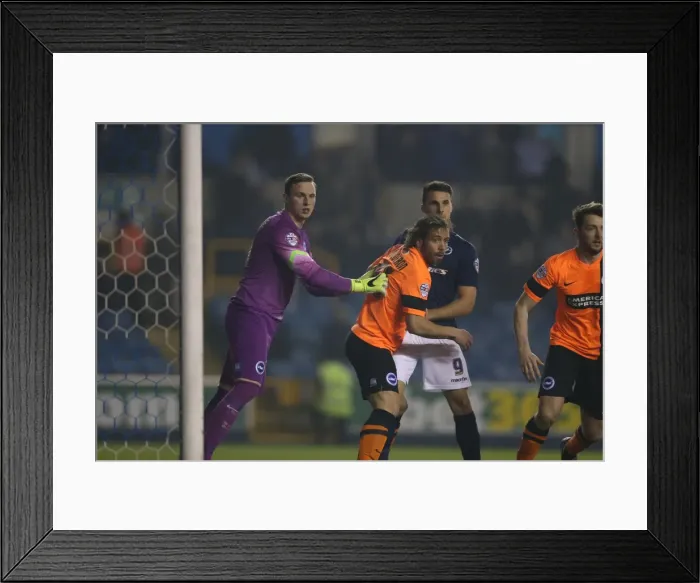 Framed Print : David Stockdale in Action: Millwall vs. Brighton and Hove Albion, Sky Bet Championship 2015 (17MAR15) Framed Print : David Stockdale in Action: Millwall vs. Brighton and Hove Albion, Sky Bet Championship 2015 (17MAR15)
