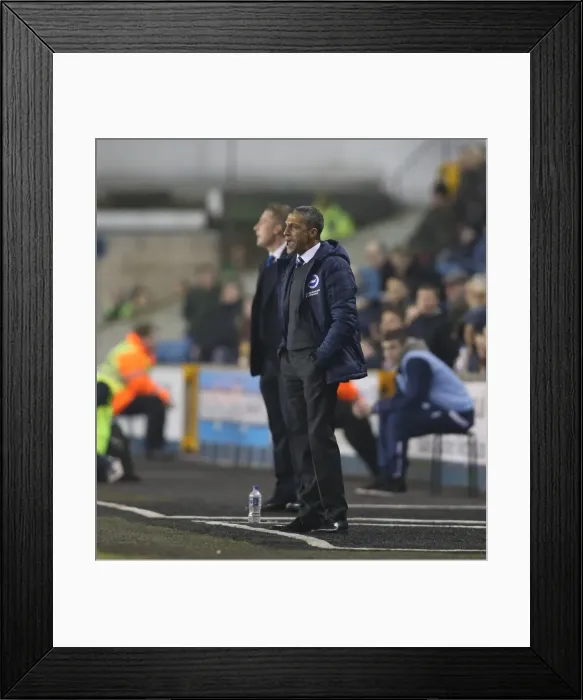 Framed Print : Chris Hughton Leads Brighton and Hove Albion Against Millwall in Championship Clash (17MAR15) Framed Print : Chris Hughton Leads Brighton and Hove Albion Against Millwall in Championship Clash (17MAR15)