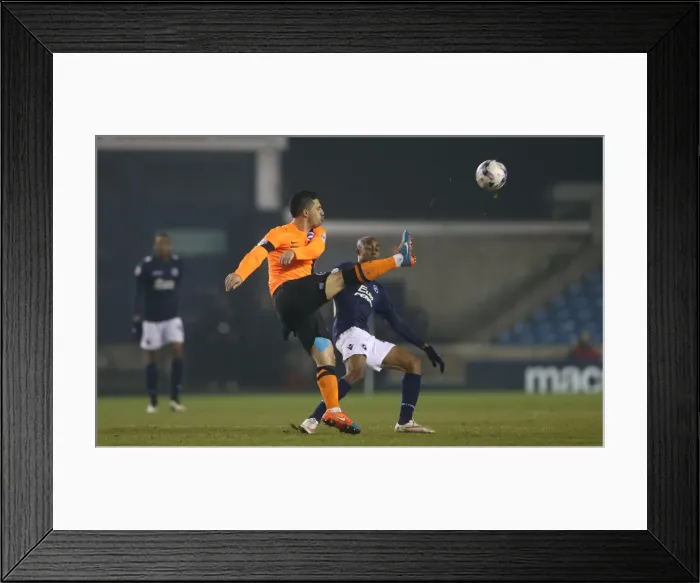 Framed Print : Intense Battle: Kayal Fights for Control in Millwall vs. Brighton (17MAR15) Framed Print : Intense Battle: Kayal Fights for Control in Millwall vs. Brighton (17MAR15)