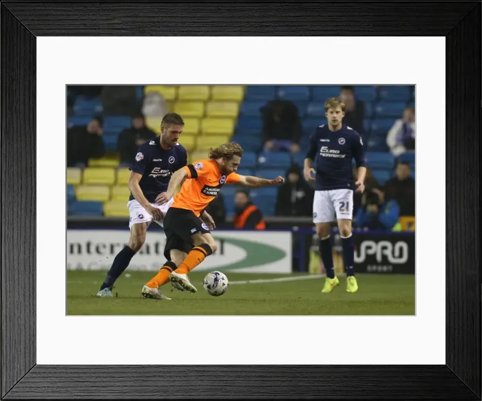 Framed Print : Craig Mackail-Smith in Action: Millwall vs. Brighton and Hove Albion, March 2015 - Sky Bet Championship Clash Framed Print : Craig Mackail-Smith in Action: Millwall vs. Brighton and Hove Albion, March 2015 - Sky Bet Championship Clash