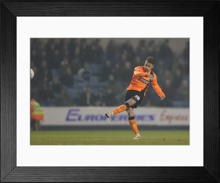 Framed Print : Brighton Defender Joe Bennett Scores Off the Crossbar Against Millwall (Millwall 17MAR15) Framed Print : Brighton Defender Joe Bennett Scores Off the Crossbar Against Millwall (Millwall 17MAR15)
