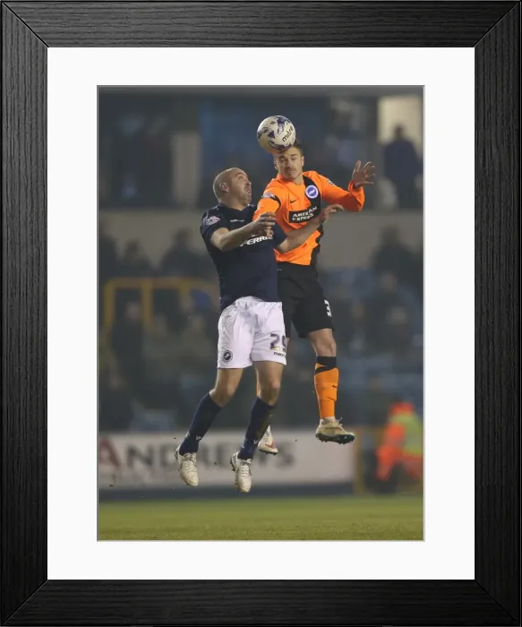 Framed Print : Joe Bennett in Action: Millwall vs. Brighton and Hove Albion, Championship Clash at The Den (17MAR15) Framed Print : Joe Bennett in Action: Millwall vs. Brighton and Hove Albion, Championship Clash at The Den (17MAR15)