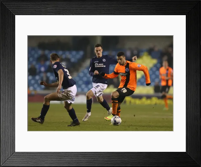 Framed Print : Leon Best in Action: Millwall vs. Brighton and Hove Albion, Sky Bet Championship 2015