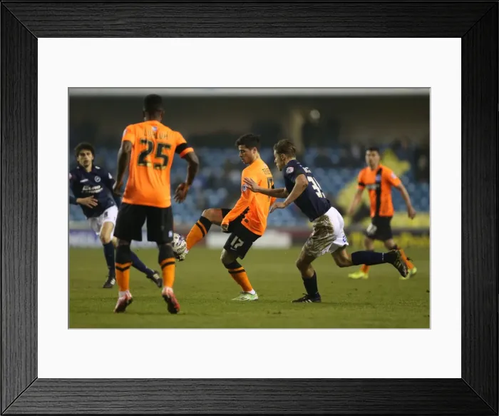 Framed Print : Teixeira in Action: Millwall vs. Brighton & Hove Albion, Championship Clash (17MAR15)