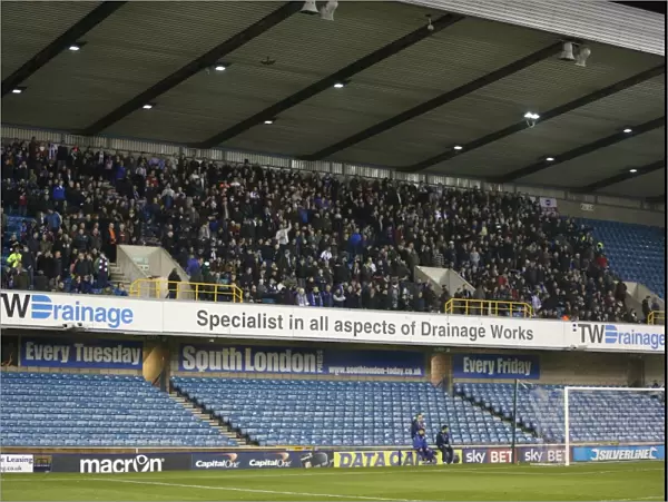 Brighton and Hove Albion Fans in Full Throat at Millwall Championship Clash (17MAR15)