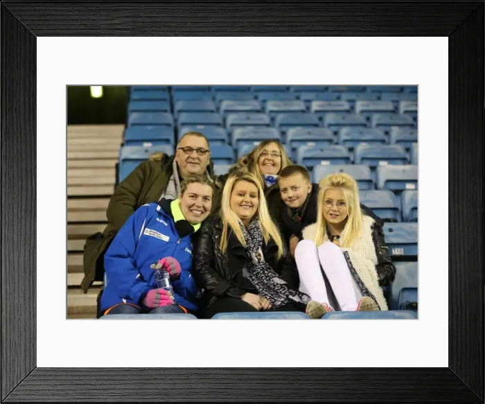 Framed Print : Brighton and Hove Albion Fans in Full Force at Millwall's New Den (17MAR15) Framed Print : Brighton and Hove Albion Fans in Full Force at Millwall's New Den (17MAR15)