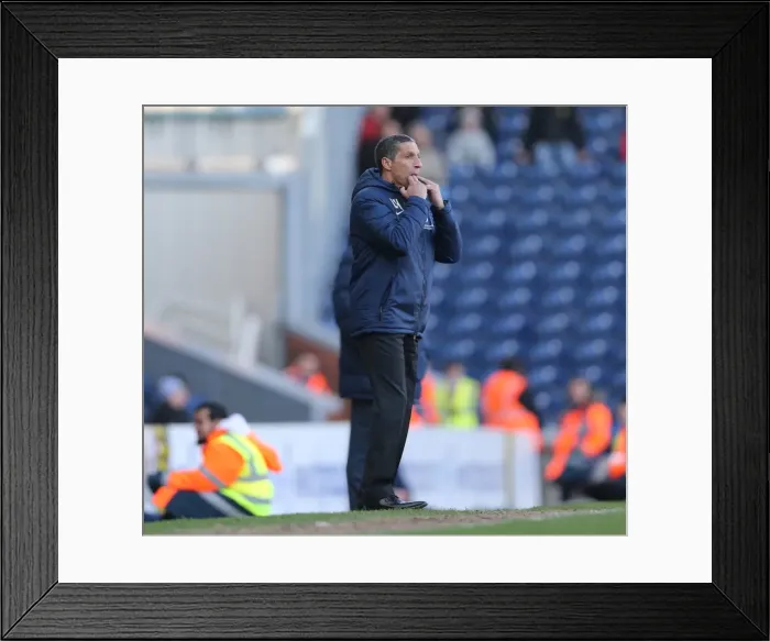 Framed Print : Chris Hughton Leads Brighton and Hove Albion Against Blackburn Rovers, Ewood Park, 21st March 2015 Framed Print : Chris Hughton Leads Brighton and Hove Albion Against Blackburn Rovers, Ewood Park, 21st March 2015