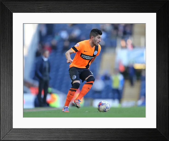 Framed Print : Brighton's Ledesma Battles for Possession against Blackburn Rovers (21MAR15) Framed Print : Brighton's Ledesma Battles for Possession against Blackburn Rovers (21MAR15)