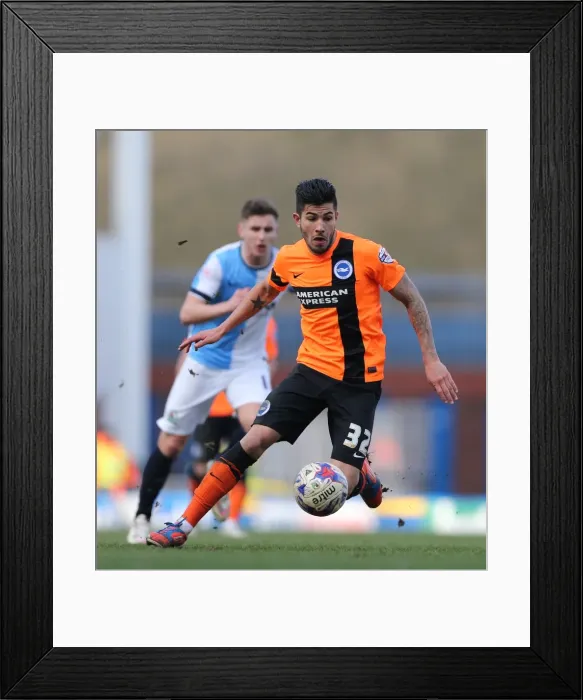Framed Print : Brighton's Ledesma Faces Off Against Blackburn in Championship Clash (21MAR15) Framed Print : Brighton's Ledesma Faces Off Against Blackburn in Championship Clash (21MAR15)