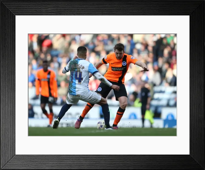 Framed Print : Dale Stephens: Midfield Battle at Ewood Park - Brighton and Hove Albion vs. Blackburn Rovers, Championship Match (21MAR15) Framed Print : Dale Stephens: Midfield Battle at Ewood Park - Brighton and Hove Albion vs. Blackburn Rovers, Championship Match (21MAR15)