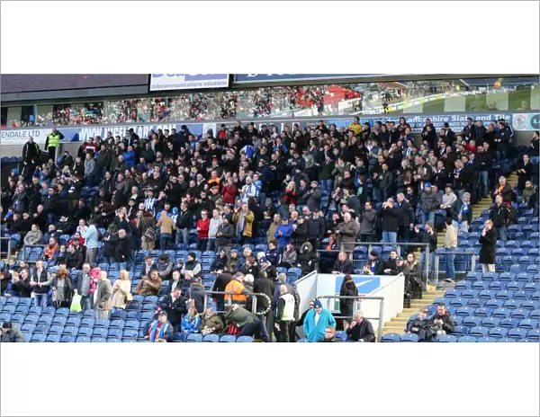 Brighton and Hove Albion Fans Unwavering Support at Blackburn Rovers Championship Match, March 2015