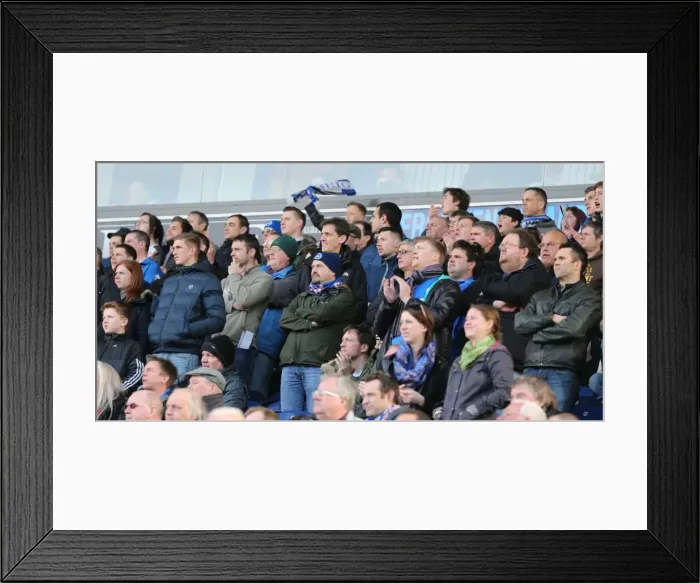 Framed Print : Brighton and Hove Albion Fans Passionate Support at Blackburn Rovers Championship Match, March 2015 Framed Print : Brighton and Hove Albion Fans Passionate Support at Blackburn Rovers Championship Match, March 2015