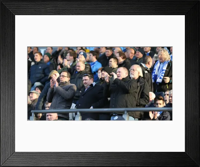 Framed Print : Brighton and Hove Albion Fans in Full Force at Blackburn Rovers Championship Match, 21st March 2015 Framed Print : Brighton and Hove Albion Fans in Full Force at Blackburn Rovers Championship Match, 21st March 2015