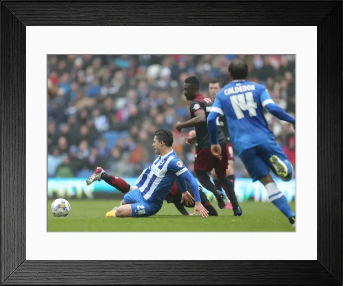 Framed Print : Battle in the Middle: Beram Kayal's Focused Performance for Brighton Against Norwich City (April 2015) Framed Print : Battle in the Middle: Beram Kayal's Focused Performance for Brighton Against Norwich City (April 2015)