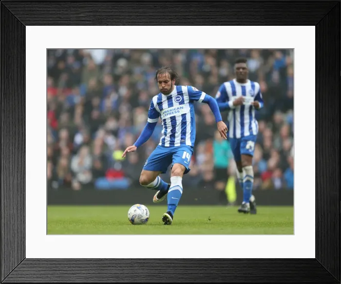 Framed Print : Inigo Calderon in Action: Brighton & Hove Albion vs. Norwich City (Sky Bet Championship, April 3, 2015)