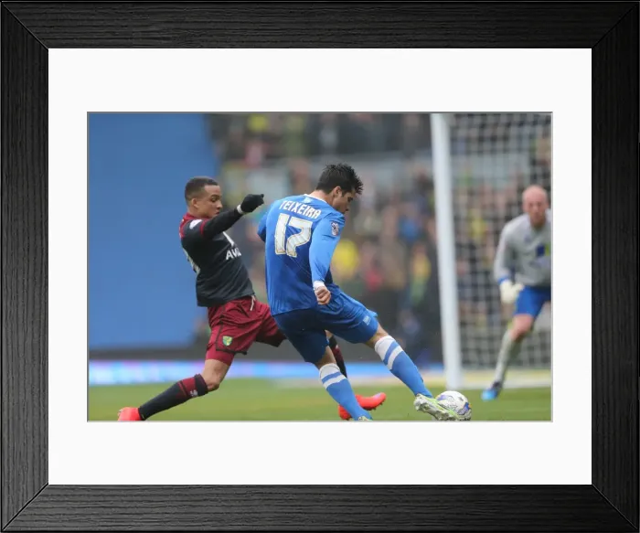 Framed Print : Brighton's Teixeira Thunders a Shot Against Norwich in Championship Clash, 2015 Framed Print : Brighton's Teixeira Thunders a Shot Against Norwich in Championship Clash, 2015