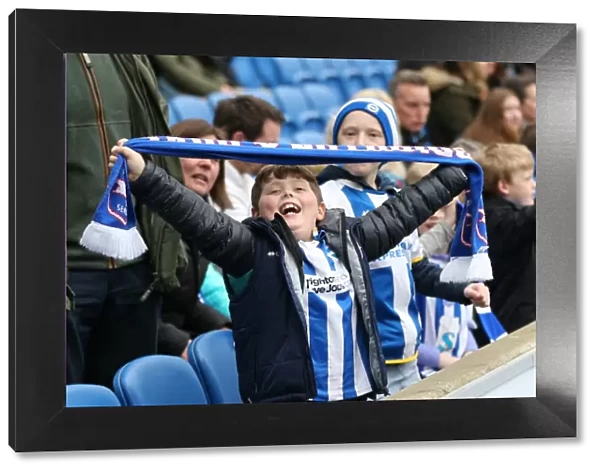 Brighton and Hove Albion vs. Norwich City: Passionate Fan Moment at the American Express Community Stadium (3rd April 2015)