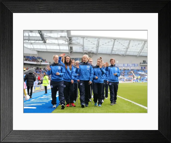 Framed Print : Brighton and Hove Albion Women's Team Celebrates Championship Victory with Lap of Honor Framed Print : Brighton and Hove Albion Women's Team Celebrates Championship Victory with Lap of Honor