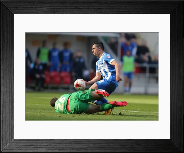 Framed Print : Brighton's Kayal in Action against Rotherham United (6th April 2015)
