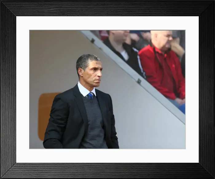 Framed Print : Chris Hughton Leads Brighton and Hove Albion in Sky Bet Championship Clash against Rotherham United (06APR15) Framed Print : Chris Hughton Leads Brighton and Hove Albion in Sky Bet Championship Clash against Rotherham United (06APR15)