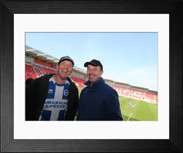 Framed Print : Brighton and Hove Albion Fans in Full Force: Rotherham United vs. Brighton and Hove Albion, April 2015 Framed Print : Brighton and Hove Albion Fans in Full Force: Rotherham United vs. Brighton and Hove Albion, April 2015