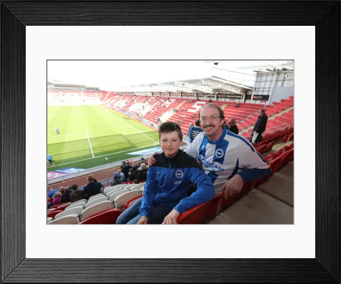 Framed Print : Brighton and Hove Albion Fans in Full Force: Rotherham United vs. Brighton and Hove Albion, April 2015