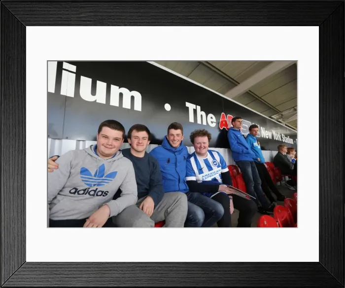 Framed Print : Brighton and Hove Albion Fans in Full Force: Rotherham United vs. Brighton and Hove Albion, April 2015 Framed Print : Brighton and Hove Albion Fans in Full Force: Rotherham United vs. Brighton and Hove Albion, April 2015