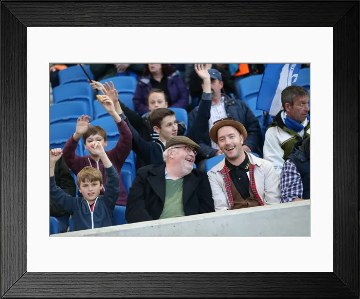 Framed Print : Brighton and Hove Albion Fans in Full Force Against AFC Bournemouth (10APR15) Framed Print : Brighton and Hove Albion Fans in Full Force Against AFC Bournemouth (10APR15)
