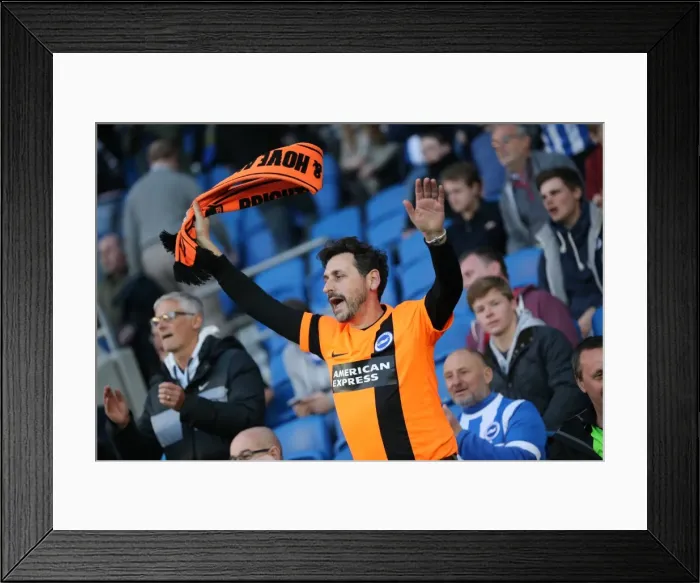 Framed Print : Brighton & Hove Albion Fans in Full Throat: Sky Bet Championship Showdown vs AFC Bournemouth (10APR15) Framed Print : Brighton & Hove Albion Fans in Full Throat: Sky Bet Championship Showdown vs AFC Bournemouth (10APR15)