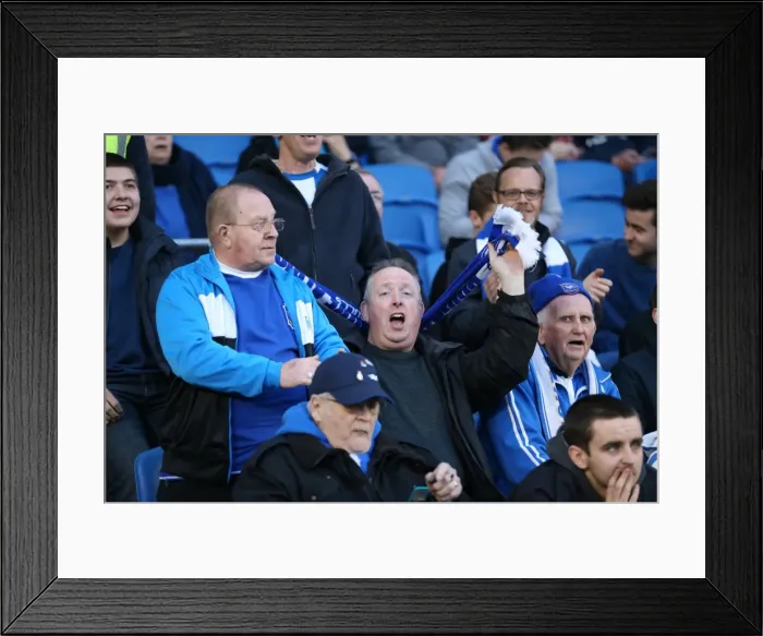 Framed Print : Brighton and Hove Albion FC: Unwavering Support Amidst the AFC Bournemouth Clash, American Express Community Stadium, 10 April 2015 Framed Print : Brighton and Hove Albion FC: Unwavering Support Amidst the AFC Bournemouth Clash, American Express Community Stadium, 10 April 2015