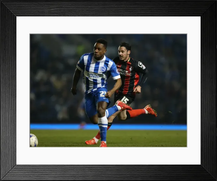 Framed Print : Brighton Midfielder Kazenga LuaLua in Action Against AFC Bournemouth (April 2015) Framed Print : Brighton Midfielder Kazenga LuaLua in Action Against AFC Bournemouth (April 2015)