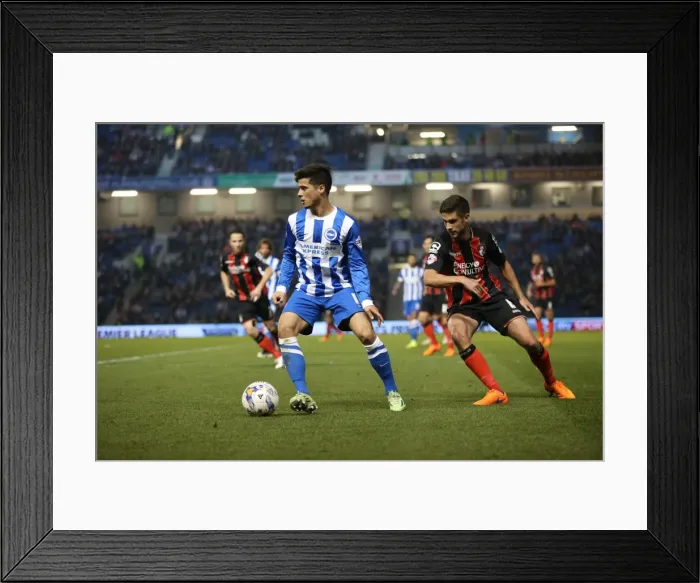 Framed Print : Brighton Midfielder Joao Carlos Teixeira in Action Against AFC Bournemouth (April 2015)